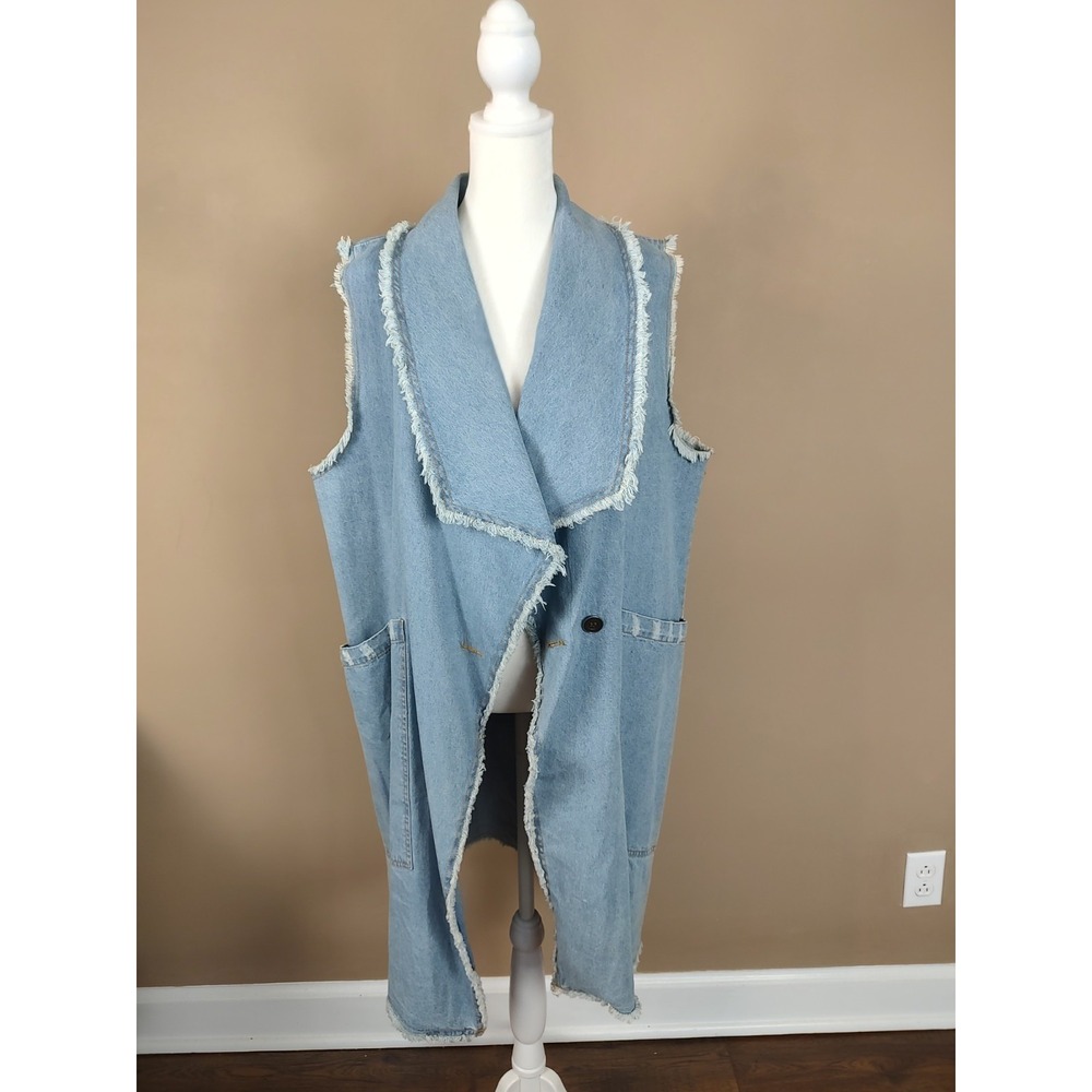 Before You Collection oversized denim Vest size L